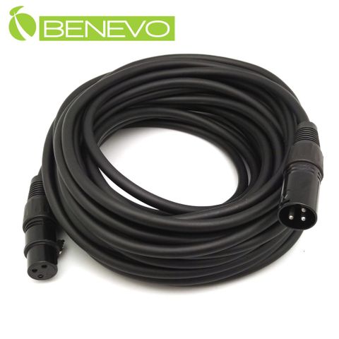 Benevo 10米 XLR(Cannon接頭)公對母音訊連接線 (BAU1000XMF)