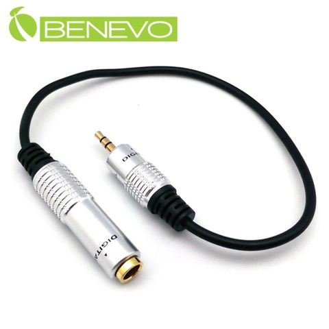 BENEVO高品質 30cm 6.3mm(母)轉3.5mm(公)音源轉接短線 (BAU00306F3M)