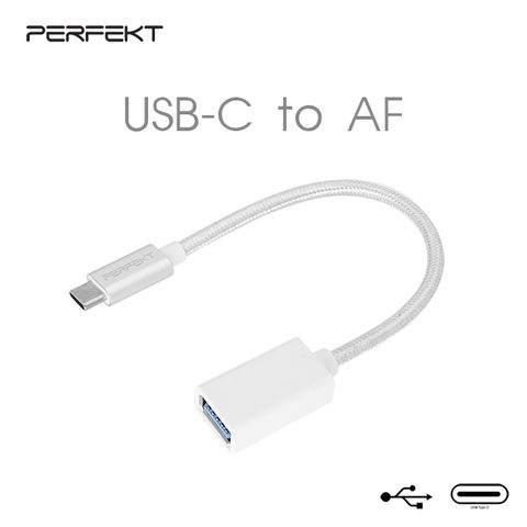 PERFEKT Type-C to USB 公對母 快充 轉接器 USB3.2 15cm  (PT-CF300)