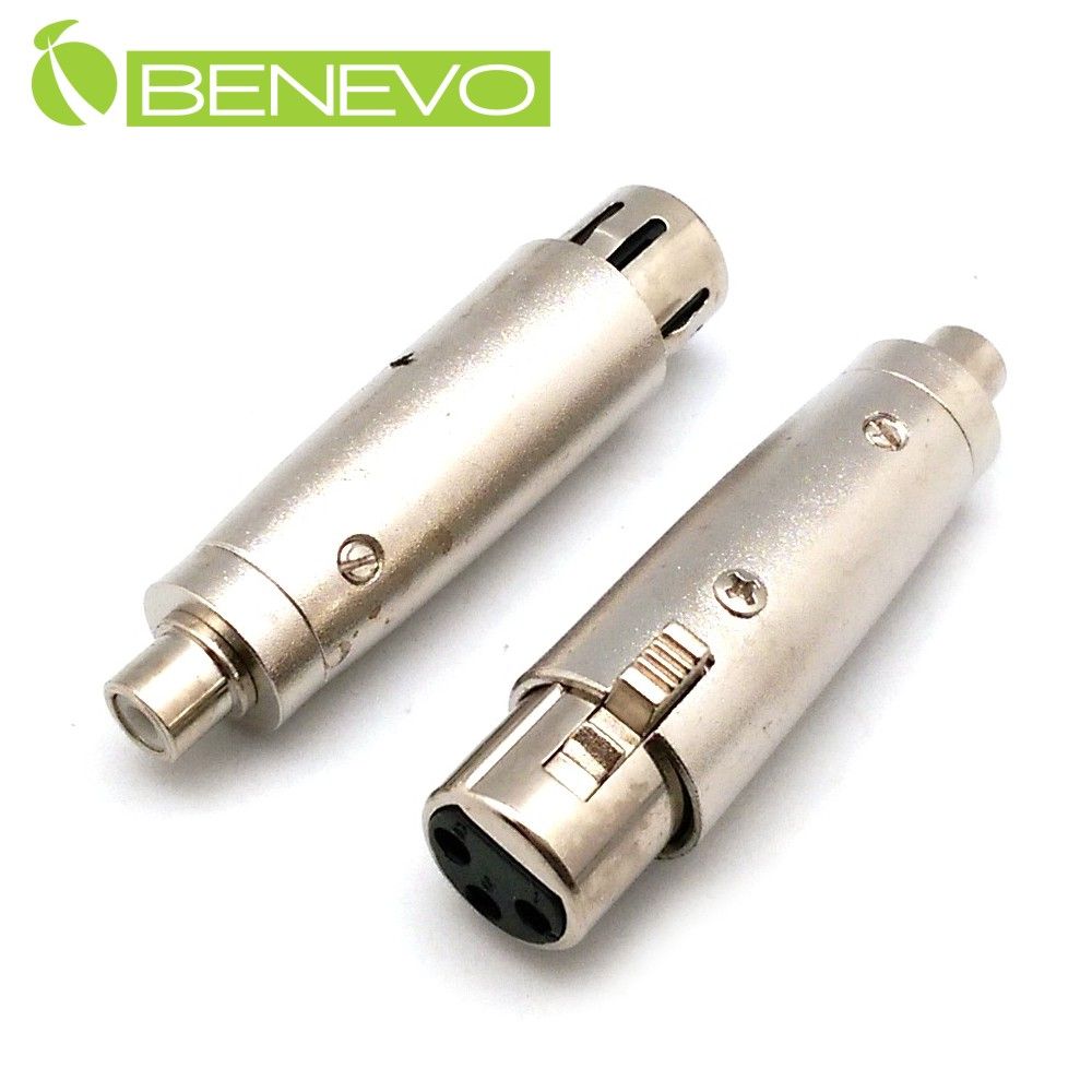 Benevo  RCA/AV母頭轉XLR(Cannon接頭)母頭 轉接頭 (BAURXF)