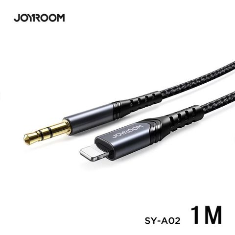 JOYROOM SY-A02 Lightning轉3.5mm 高保真 音頻線1M-黑色
