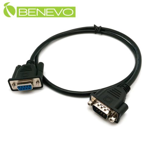 BENEVO 70cm 遮蔽型RS232/Serial串列埠延長線(公對母/公頭具螺母) (BRS0071MFS)