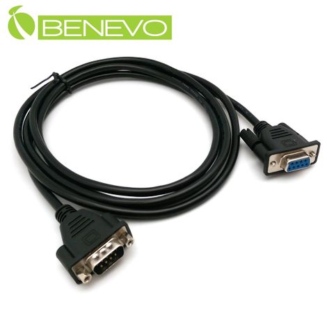 BENEVO 2米 遮蔽型RS232/Serial串列埠延長線(公對母/公頭具螺母) (BRS0201MFS)