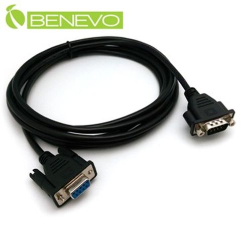 BENEVO 3M 遮蔽型RS232/Serial串列埠延長線(公對母/公頭具螺母)