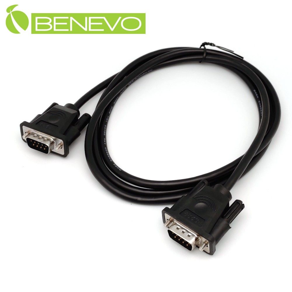 Benevo 直通型 1.5米 公對公 鍍鎳接頭RS232串列埠訊號連接線 (BRS0150MMB)