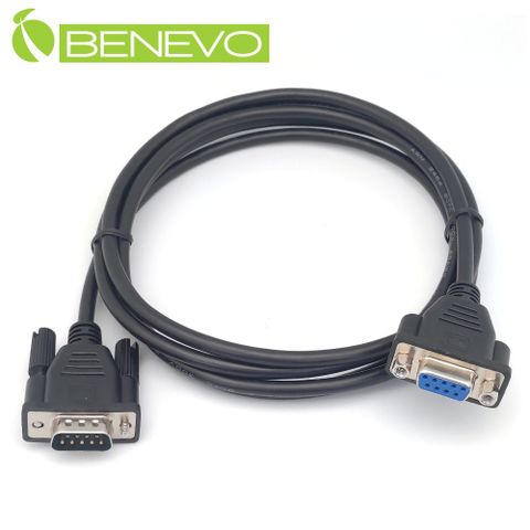 BENEVO 1.8米 遮蔽型RS232/Serial串列埠延長線(公對母/公頭為螺絲/母頭具螺母) (BRS0180MSFN)