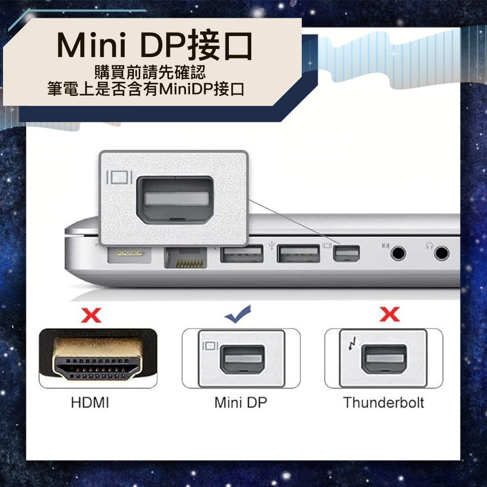 Bravo-u  Mini DisplayPort(公) to HDMI(公)影音傳輸線 1.8M