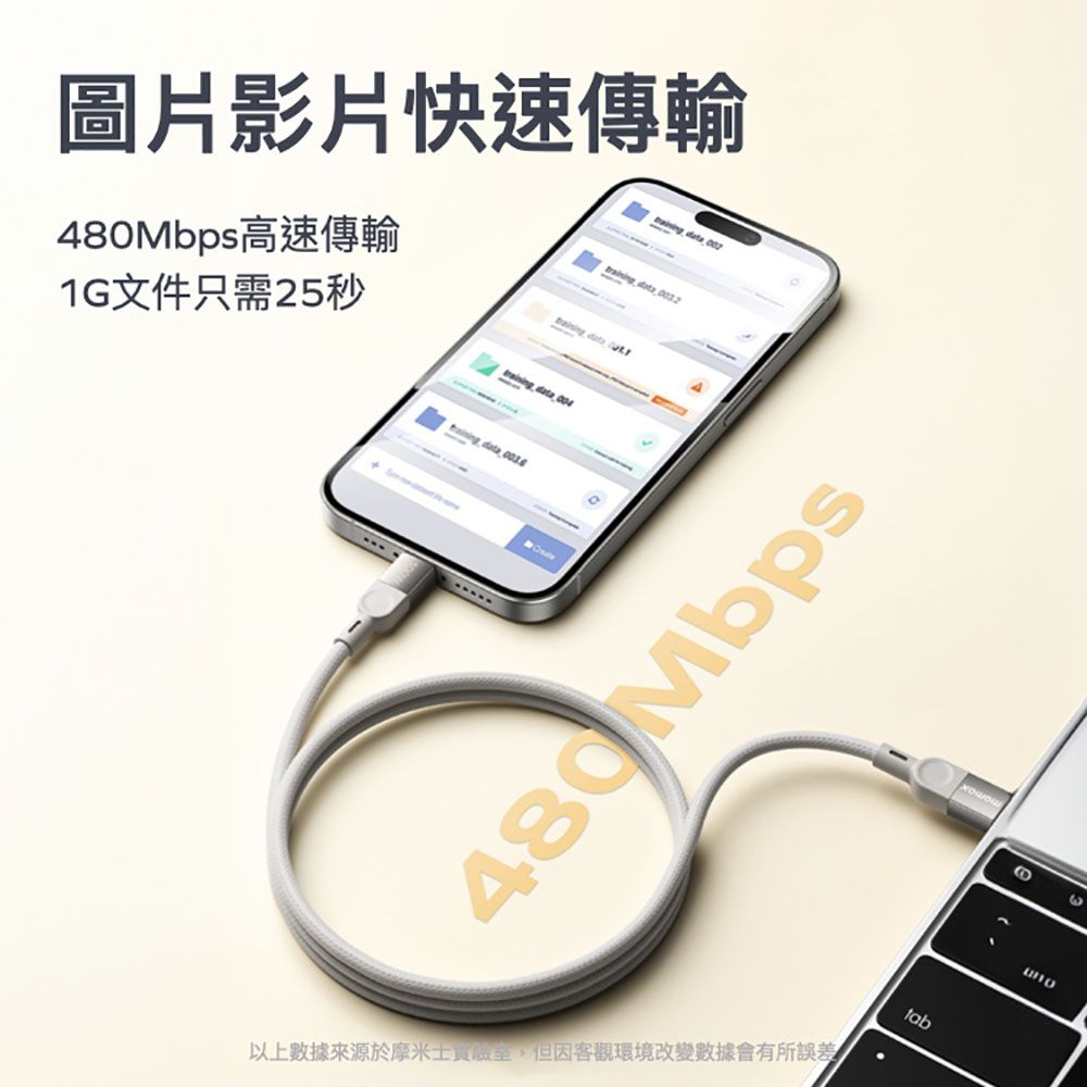 圖片影片快速傳輸480Mbps 高速傳輸1G文件只需25秒       480Mbps以上數據來源於但因客觀環境改變數據會有所誤差tab