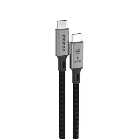 MOMAX 摩米士 Elite Link 240W PD USB-C USB4 40Gbps 編織充電傳輸線 (1m) - 黑色