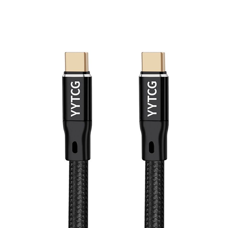  YYTCG 5M 發燒級 USB C 轉C DAC聲音訊號連接線 單晶銅鍍銀 編織線(30-744-06)