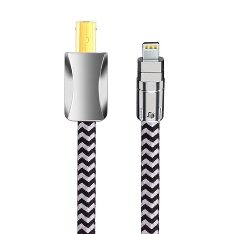 YYTCG 1M 發燒級DAC音源線 Lightning轉USB Type-B 無氧銅 編織線(30-745-02)
