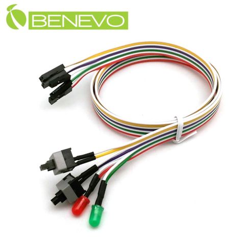 BENEVO多功能電腦面板線(電源開關/RESET/POWER&amp;HDD LED燈號) (BPWR5050)