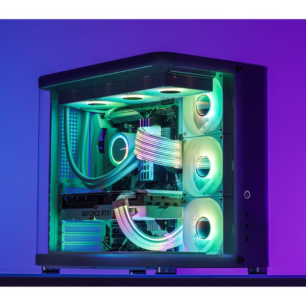 JONSBO 喬思伯 DY2 顯卡12+4pin (12VHPWR) ARGB Gen1 純白電源延長發光線