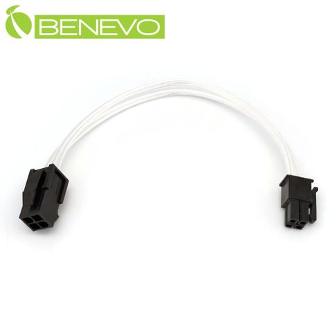 BENEVO鍍銀版 20cm 主機CPU/ATX電源4PIN電源延長線 [BP4P0020MF(鍍銀)]