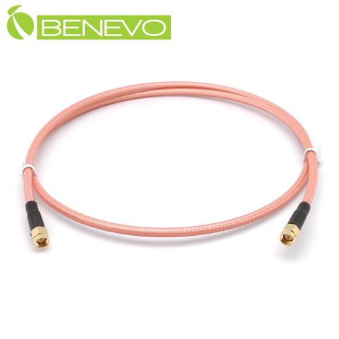 Benevo 1米 SMA公對公 射頻訊號連接線/RG142高遮蔽同軸線 (6G/50歐姆) [BSMA0100MM(50ohm)6G]