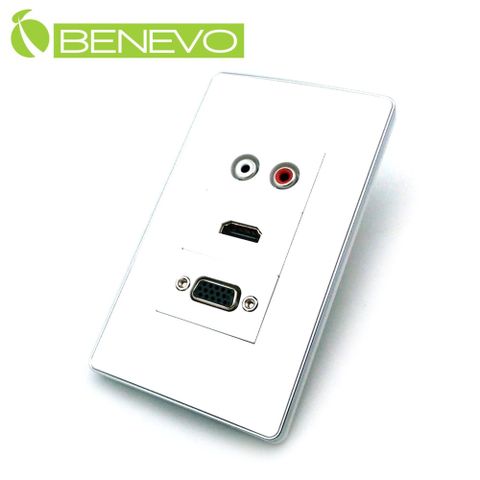 BENEVO嵌入面板型 VGA+HDMI+紅白L/R聲音插座 (BPN0120VHLR)