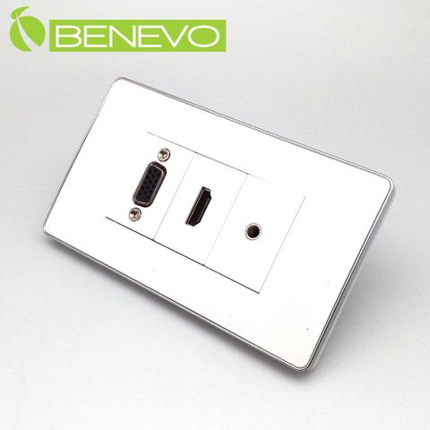 BENEVO嵌入面板型 VGA+HDMI+3.5mm聲音插座 (BPN0120VHA)