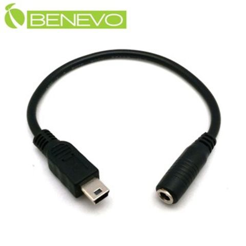 Benevo Mini USB公頭轉 DC電源母座(3.5mmx1.35mm )轉接線 (BPDC3.5FMBMC)