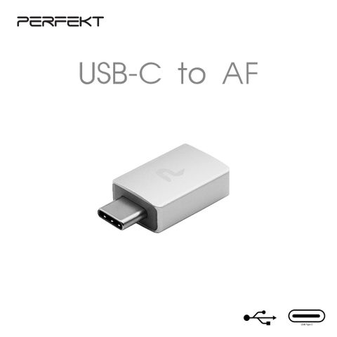 PERFEKT USB C to USB A Female 轉接器 廣泛兼容 高速傳輸 小巧便攜 Mac Win 兼容 PT-CF100