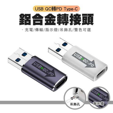 【SHOWHAN】USB-A QC轉Type-C PD 鋁合金轉接頭 10Gbps USB3.0