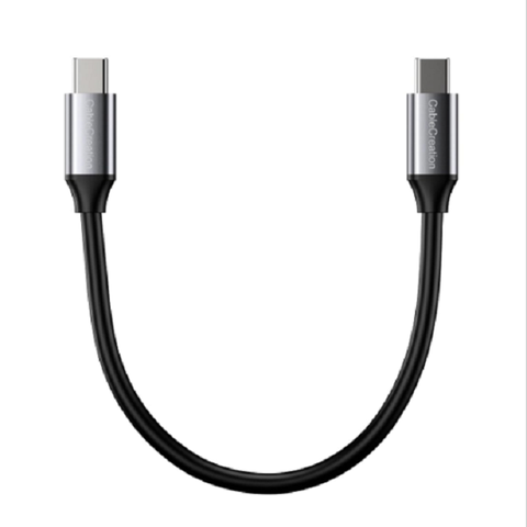CableCreation 0.3米 USB4 Type-C to C傳輸快充線 40GB+240W 鋁合金外殼2入組(CC1339X2)