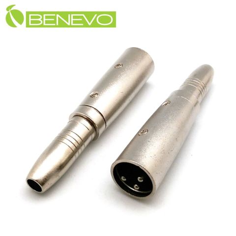 Benevo 6.3MM母頭轉XLR(Cannon接頭)公頭 音訊轉接頭 (BAU6FXM)