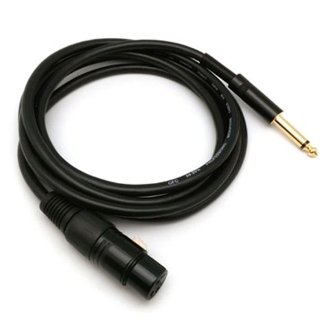 2M 6.3MM公頭轉XLR(Cannon接頭)母頭 非平衡式音訊連接線 (BAU02006MXF黑)