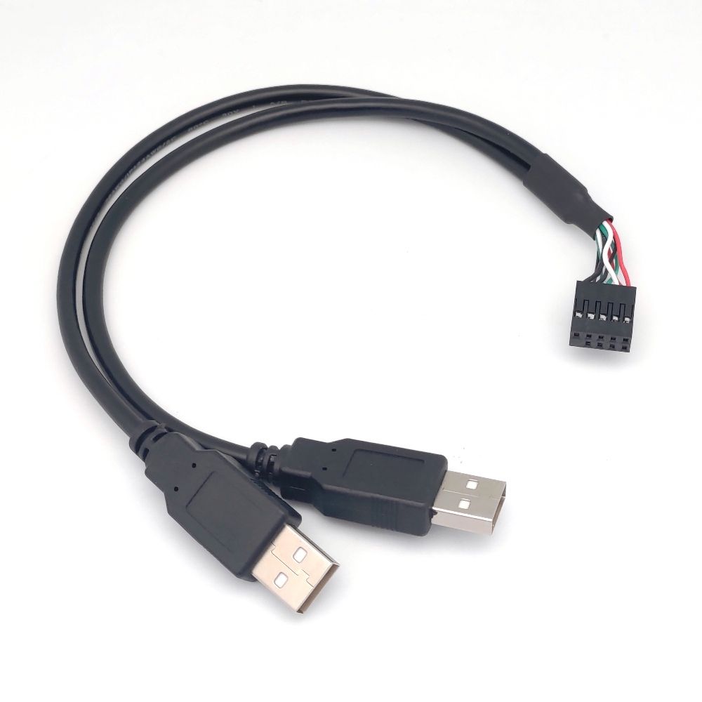 Benevo  30cm 主機板9PIN轉雙USB2.0 A公連接線 (BUSB0032AM9P)