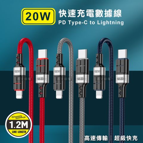 Apple 蘋果 Type-C to Lightning 鋁合金傳輸充電線(1.2M)