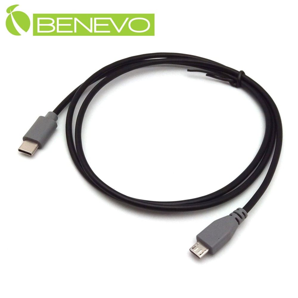 Benevo  OTG型 1米 USB3.1 Type-C(公)轉Micro USB(公)訊號傳輸線/充電轉接線 (BUSB0100CMMCBM(OTG))