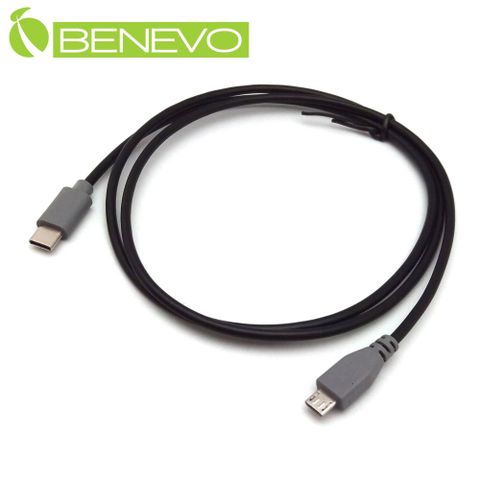 BENEVO OTG型 1米 USB3.1 Type-C(公)轉Micro USB(公)訊號傳輸線/充電轉接線 (BUSB0100CMMCBM(OTG))