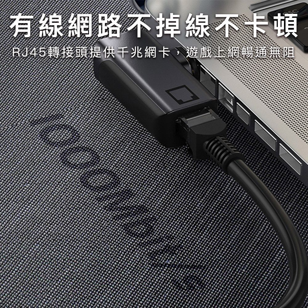 MoZuo 魔宙 Type-c轉 RJ45千兆1000Mbps 磁吸網路轉接頭