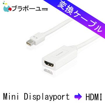 ブラボ一ユ一 Mini DisplayPort(公)轉HDMI(母) 視頻影音轉接線