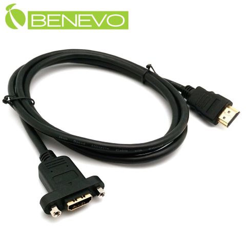 BENEVO可鎖型 1.5米 高畫質鍍金接頭HDMI1.4影音延長線 (BHDMI4015MFS可鎖)