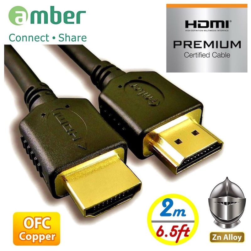 Connect ShareHIGHDEFINITION MULTIMEDIA INTERFACEOFCCopperPREMIUMCertified Cable2m6.5ft Zn Alloy