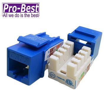 PRO BEST Cat.6資訊插座 90度(藍)