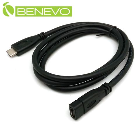 Benevo 1M USB3.1-C公對母訊號延長線 [BUSB3100CMF(黑)]