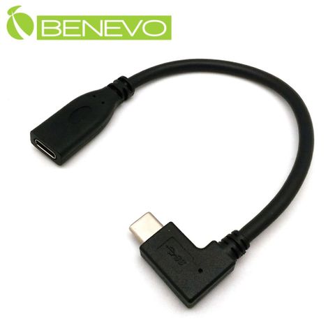 Benevo 側彎型 20cm USB3.1-C公對母訊號延長線 (BUSB3020CMFLR)