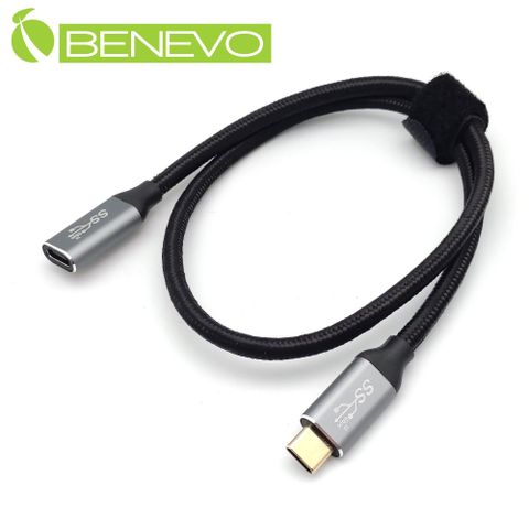 BENEVO 50cm USB3.1 Gen2 Type-C公對母訊號延長線(10Gbps/PD100W) [BUSB3050CMF(E100W)]