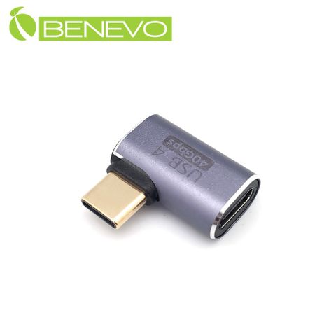 BENEVO側彎型 USB4 Type-C 40Gbps 公對母轉接頭 (BUSB4CMFH)