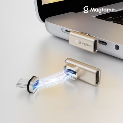 Magtame USB-C 4k/40Gb/240W PD磁性轉接頭-90度 40Gb款 TZ30