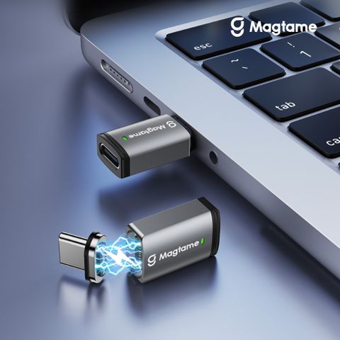 Magtame USB-C 240W PD磁性轉接頭-直頭款 TZ67