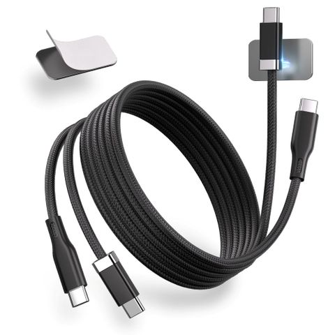 美國Magtame Type-C to Type-C專利磁吸可固定快速充電傳輸線2入