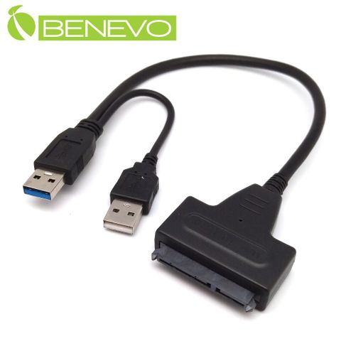 Benevo USB3.0轉SATA 2.5吋筆電硬碟/SSD固態硬碟連接線 (BSATA2USB3B)