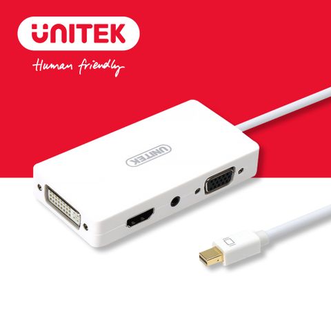 UNITEK 優越者 Mini DisplayPort 轉HDMI / DVI / VGA轉換器 (Y-6354)