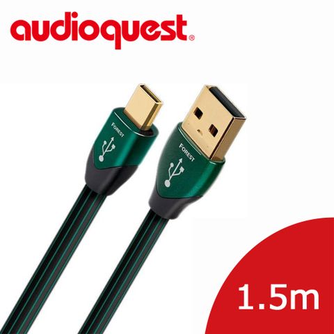 ★指定品單筆滿8000，送Jitterbug電源優化器美國線聖 Audioquest USB-Digital Audio Forest 傳輸線 (A↔Micro) 1.5M