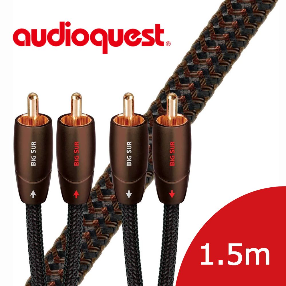 Audioquest 線聖 美國  BIG SUR (RCA-RCA) 音源訊號線 1.5m