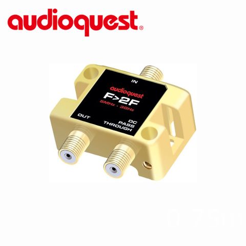美國線聖 Audioquest F 2F 鍍金 (衛星/第四台分配器)5~3000MHz(1進2出)