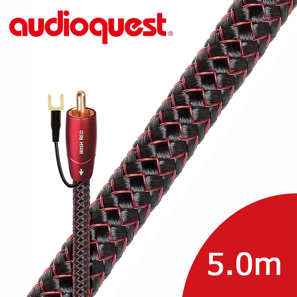 Audioquest 線聖 美國  Subwoofer IRISH RED 重低音Hi-Fi訊號線 (5.0m)