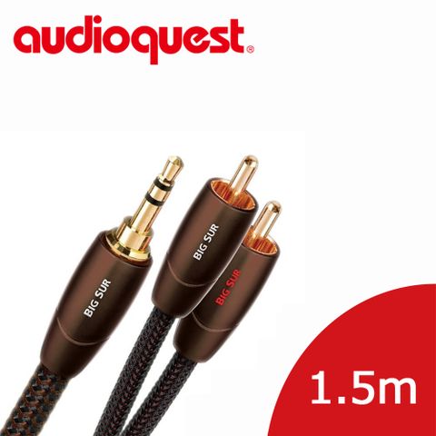 美國線聖 Audioquest BIG SUR (3.5mm-RCA) 音源訊號線 1.5m